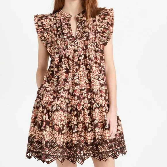 Sea New York Emelia Print Flutter Sleeve Dress - Picture 1 of 13